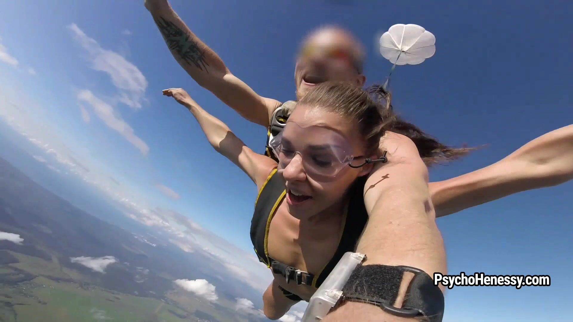 Naked Parachute Jump