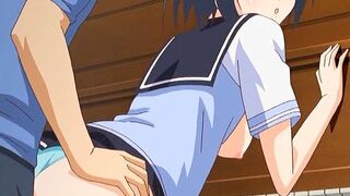 Best romance hentai video with uncensored anal, group scenes