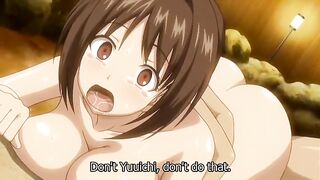 Horny romance anime video with uncensored big tits, group scenes