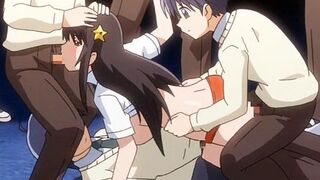 Crazy comedy anime movie with uncensored anal, big tits, group scenes