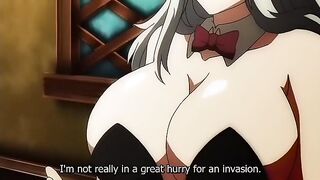 Horny fantasy anime movie with uncensored big tits, group, lesbian scenes