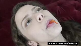 Woman Decides To Include Live Goldfish In Her Diet - Vore Giantess