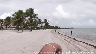 Cutie Gets Naked On The Beach