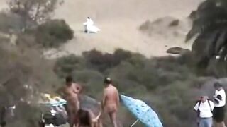 Spying Swinger Couple Fucking at the Beach